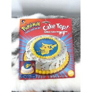 1999 Pokemon Pikachu Wilton Cake Topper round edible 6" cake decoration Nintendo